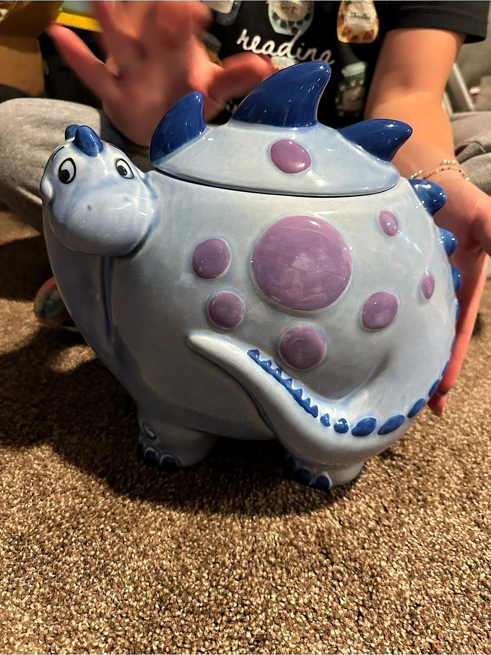 Blue & Purple Polka Dot Dinosaur Decor-Danny Dinosaur